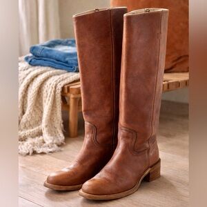 Frye Campus Boots Vintage Brown Leather Made in USA Size 7